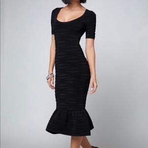 ✨ NWT ✨Black Bebe Whitney Midi Dress
